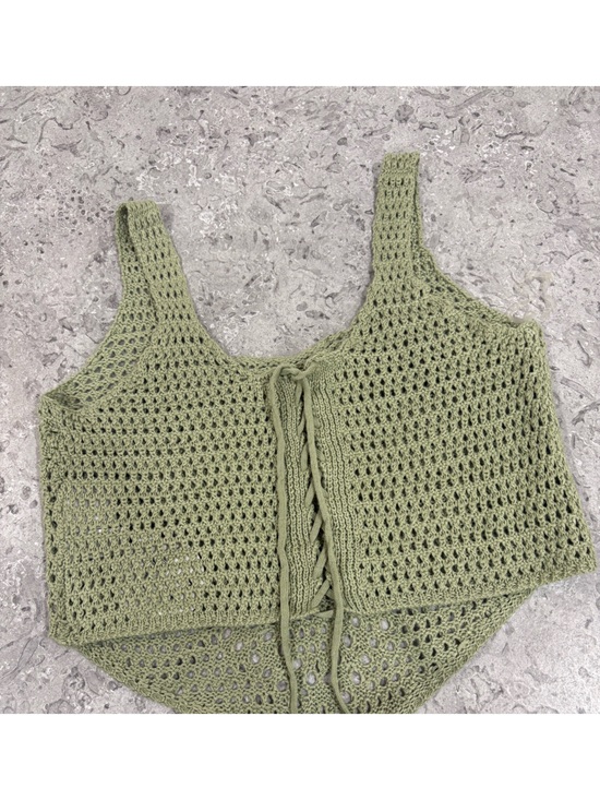 Other - Handmade Olive Green Crochet Vest